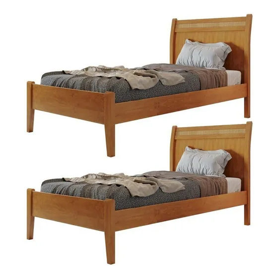 Conjunto 2 Cama Solteiro 90cm Esmeralda Wt