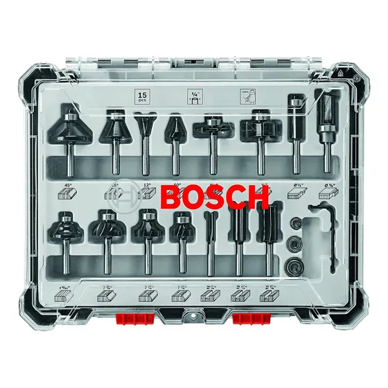 Juego De Router Universales De Carburo Para Madera De Bosch