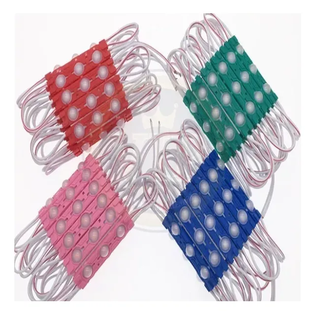Modulo Led 12v Plancha 20 Modulos Potentes Varios Colores