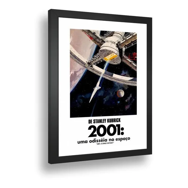 Quadro Emoldurado Poste 2001 Uma Odisseia No Espaço A3