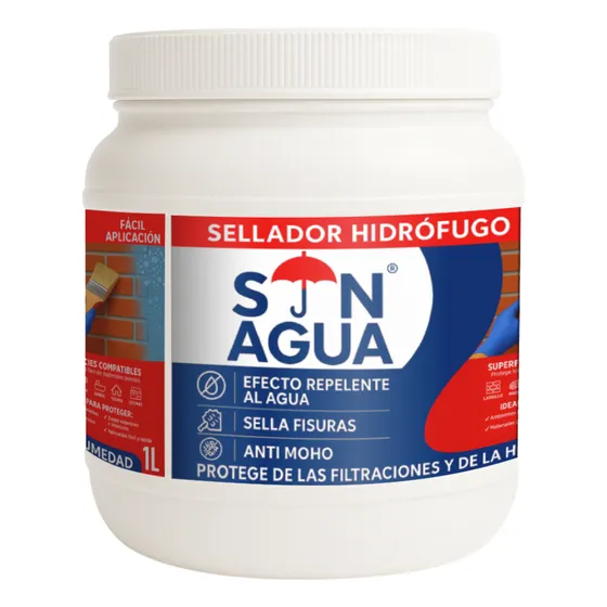 Sellador Impermeabilizante Sin Agua 1l Alta Calidad Premium Transparente Satinado