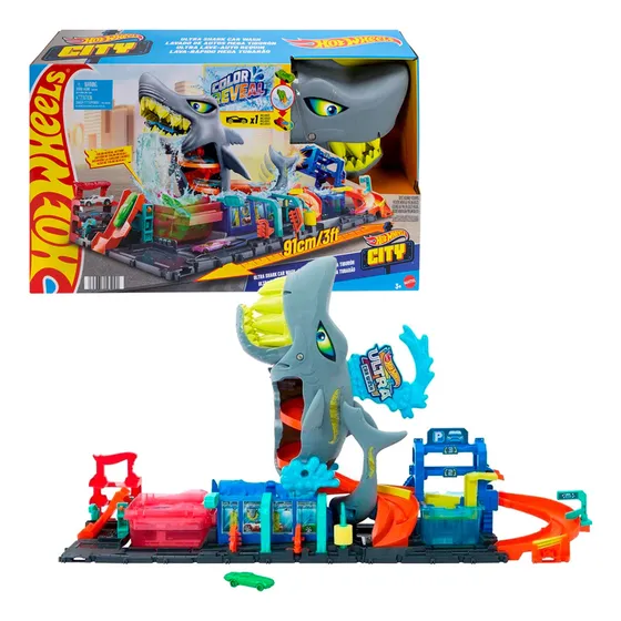Pista De Carreras Lavado De Autos Mega Tiburón | Mattel