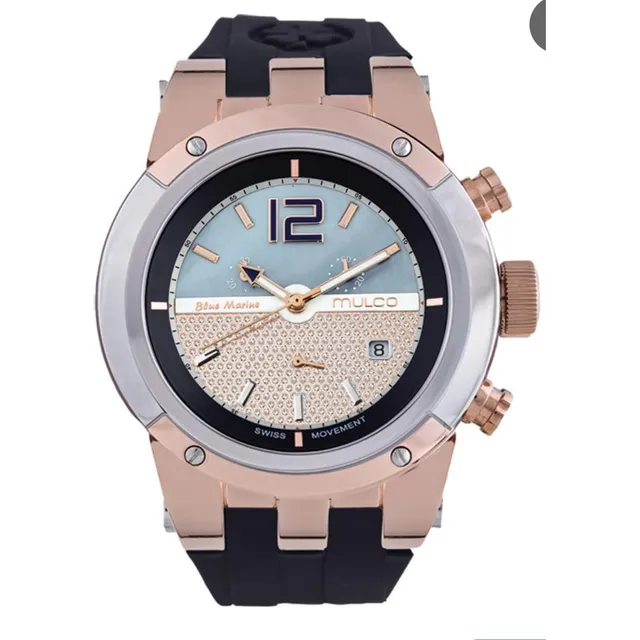 Reloj Mulco Unisex Bluemarine Glass Saphir 47mm Original