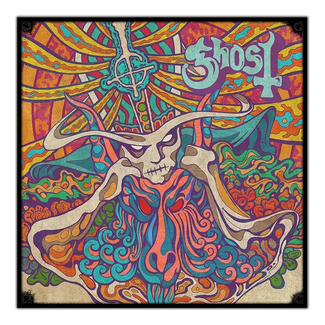 #405 - Cuadro Vintage 30 X 30 - Ghost Poster Música Doom 