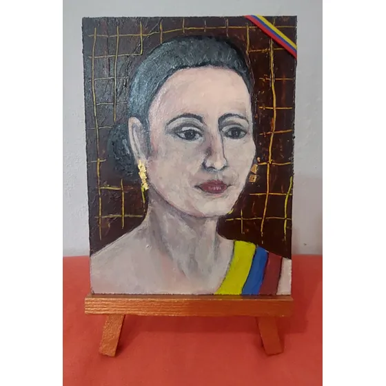 Obra, Cuadro De Manuela Saenz. Arte