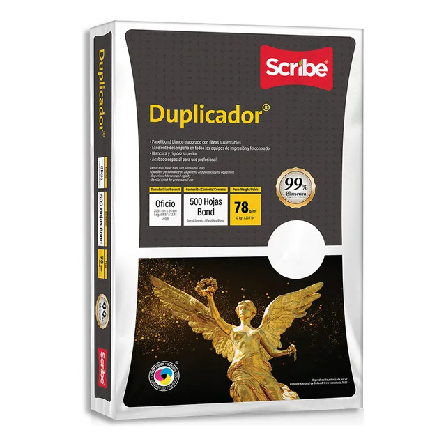 Hojas Blancas Tamaño Oficio Scribe Duplicador 500 Hojas Color Blanco