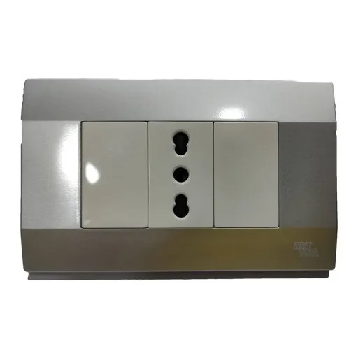 Art Dna Enchufe Simple 10/16a Plata K-p03