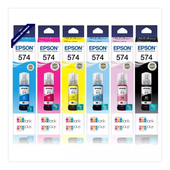 Kit Refil Tinta 574 Epson L8050 L18050 Original