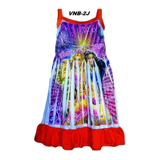 Ropa Infantil Niñas Vestidos Largos Manga Tirita Estampados
