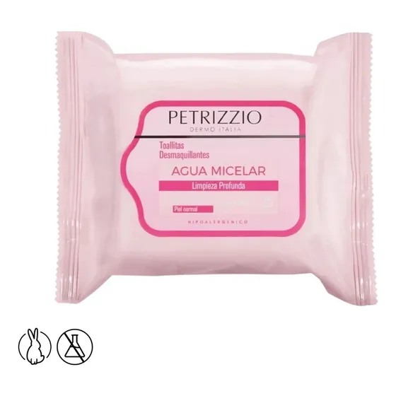 Toallitas Desmaquillantes Agua Micelar Petrizzio Agua De Rosas 25 Uni