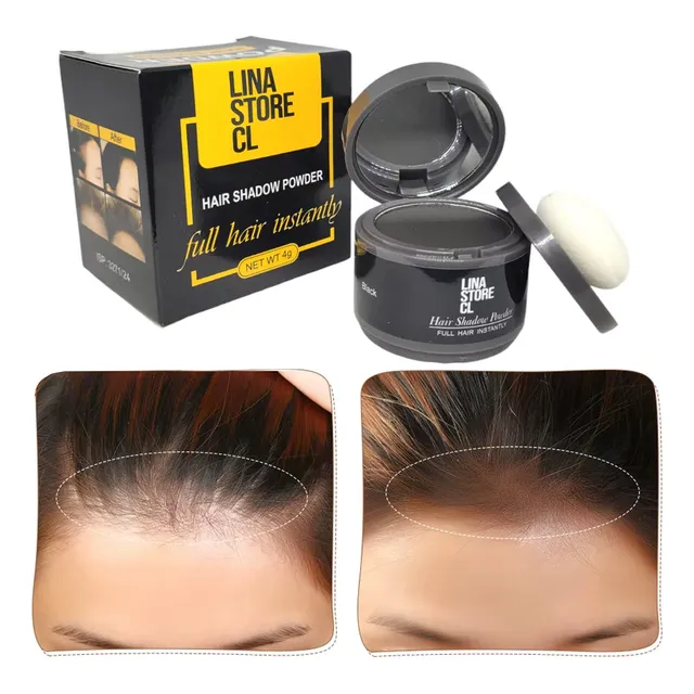 Sombra Con Esponja Espejo Fibra Capilar Cubre Calvicie Cana