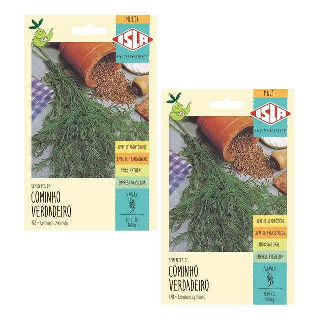 2x Sementes Cominho (verdadeiro) Sem Agrotóxico Isla