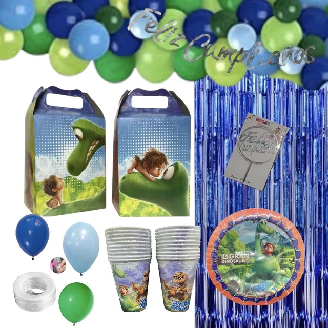 Gran Dinosaurio Kit De Fiesta 10 Niños Cumple Dulceros