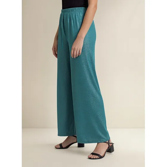 Pantalón Palazzo Verde Mujer Morley Brilloso Lauper Sport