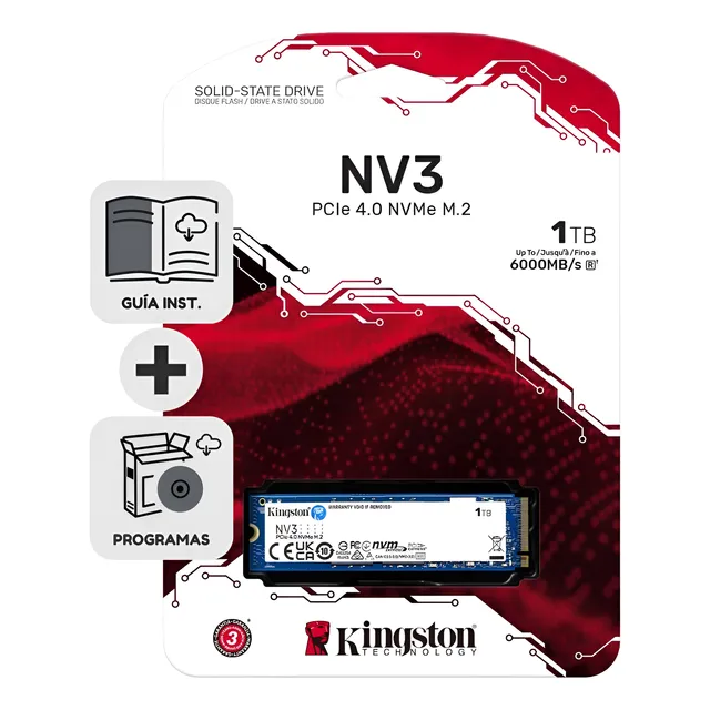 Disco Sólido Ssd 1tb M2 Nvme Kingston Nv3 Pcie 4.0 (nuevo)