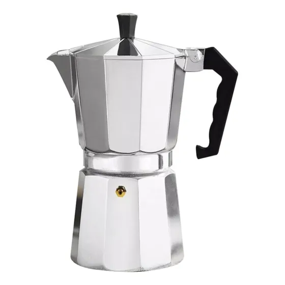 Cafetera Expresso Italiana Aluminio 12 Tazas Color Plateado