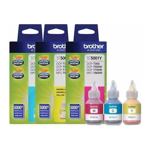 Kit De 3 Tintas Color Brother 5001 Originales Cy Mag Y