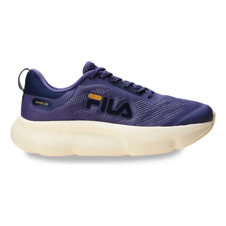 Tênis Feminino Fila Maxxi Lite Azul Roxeado/marinho/dourado Lisa 37 Br