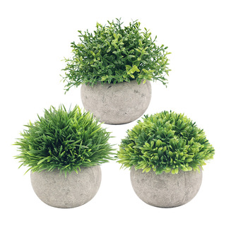 Paquete De Macetas Mini Plantas Artificiales Hierba Verde Fa Paquete De Macetas Mini Plantas Artificiales Hierba Verde Fa