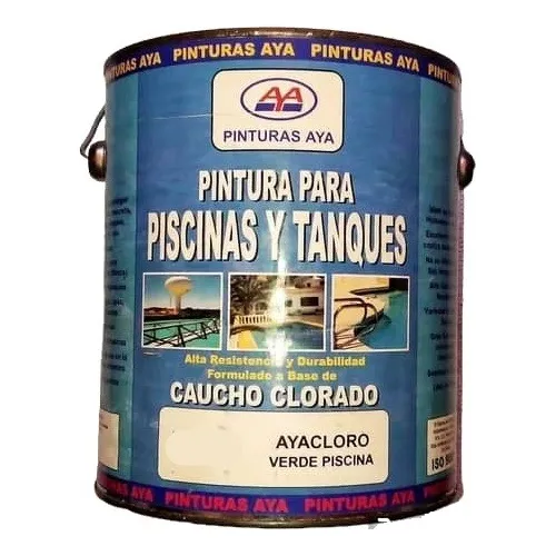 Pintura Caucho Clorado P/piscinas Y Tanques Blanco Galon Aya