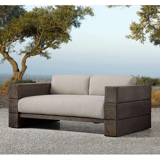 Sillón De Madera 2 Cuerpos Rústicos De Lujo Exterior Jardín