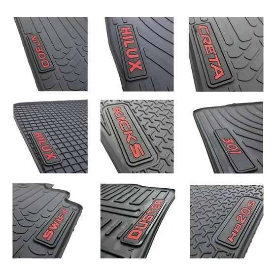 Juego De Alfombras Para Auto Logos Marcas En Goma