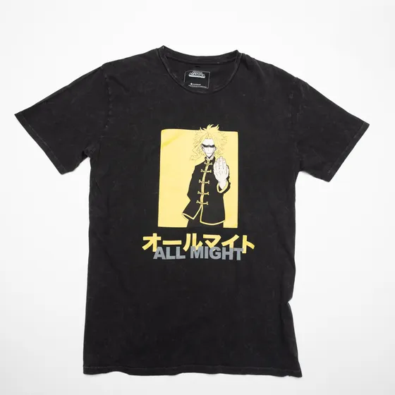 Polera Hombre You My Hero Academia  Town Gris