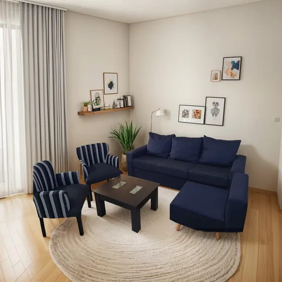 Juego De Living Sillon Tres Cuerpos + 2 Materas + Mesaratona