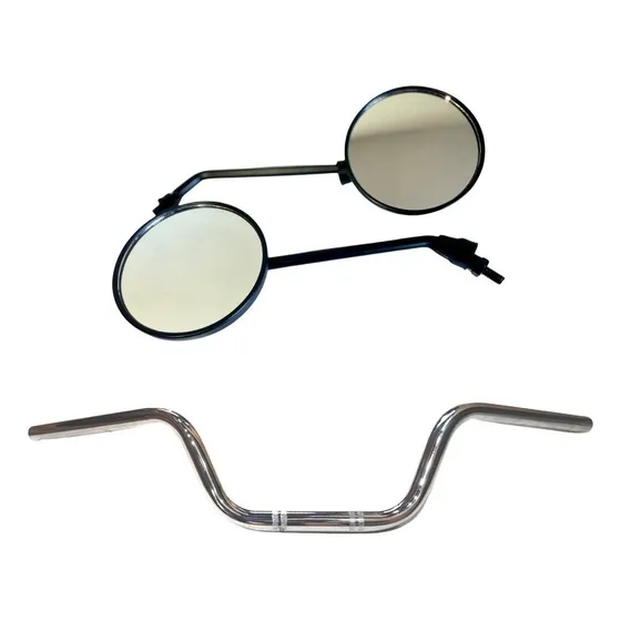 Manubrio Cachos Bws 125 Moto Yamaha Bws 4t Cromado + Espejos