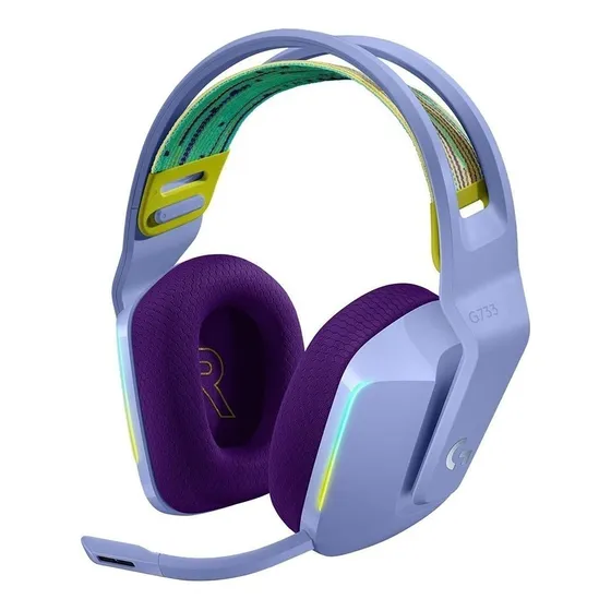 Audifono Gamer Logitech G733 Lightspeed Rgb Lila Color Color Violeta