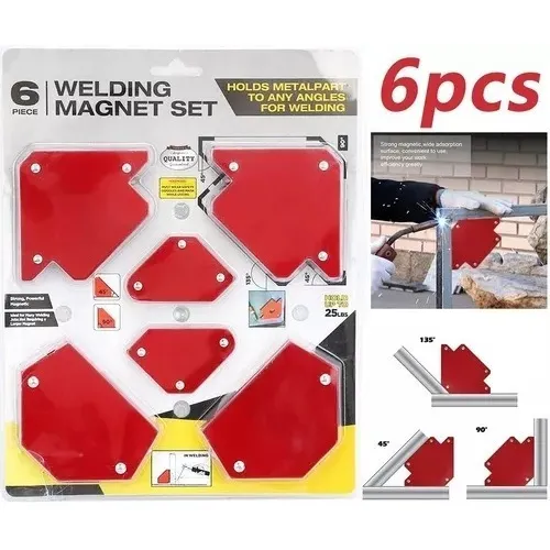 Pack 6 imán escuadra para soldar magnética herramientas 45° One Flower
