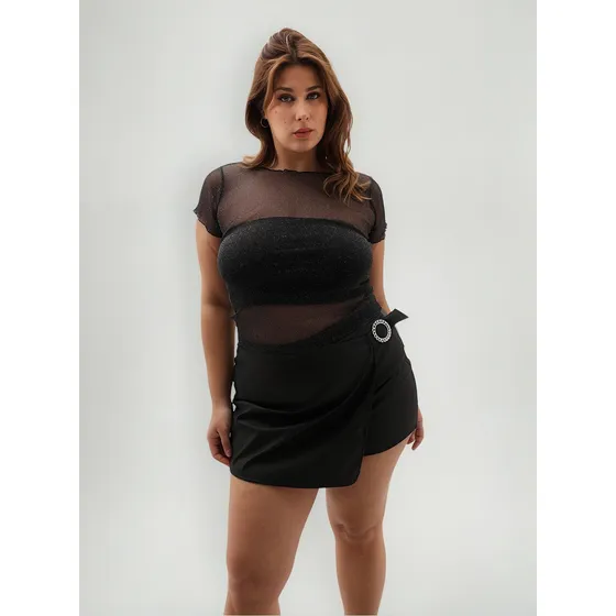 Top De Tul Manga Corta Mujer Naif
