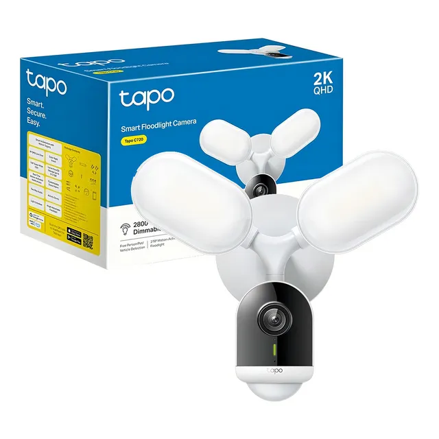 TP-Link Cámara De Seguridad Con Reflector Exterior Tapo C720 2k 4mp Color Blanco