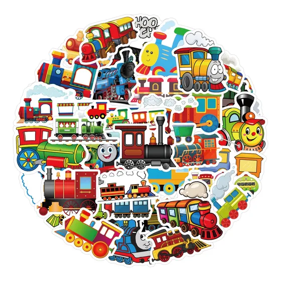 60 Packs Pegatinas De Tren Botellas De Agua Teléfono X35ya