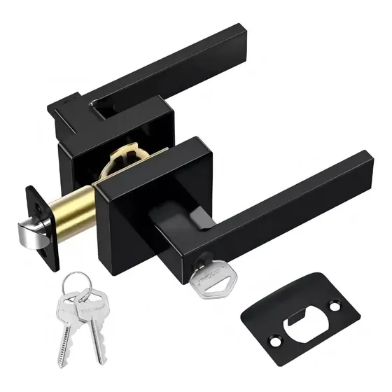 ~ Fechadura De Segurança Quadrada Para Porta De Banheiro,