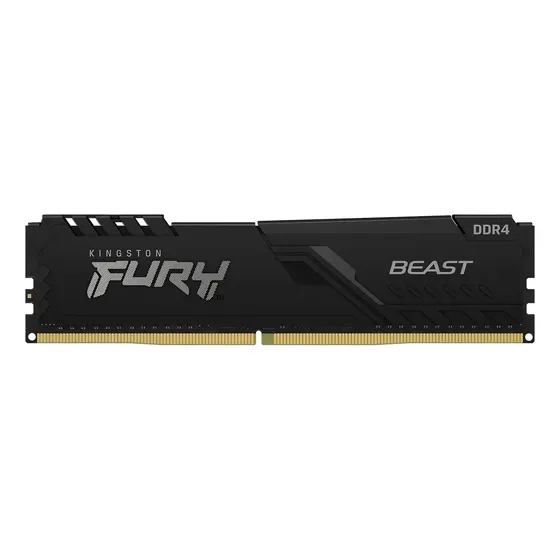 Memória Ram Para Pc Ddr4 16gb 3200mhz Cl16 (1x16gb) Kingston Fury Beast Kf432c16bb/16 Udimm Cor Preta