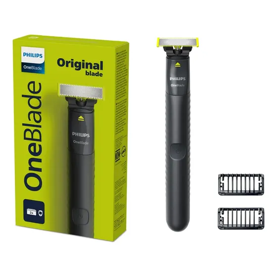 Barbeador e Aparador Elétrico Philips OneBlade 2 Pentes, Sem Fio e À Prova D'Água - QP1424/10