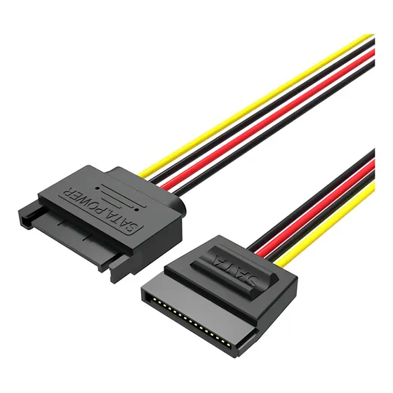 Cabo Extensor Sata Macho X Fêmea Alimentação 30cm vention 5v/12v