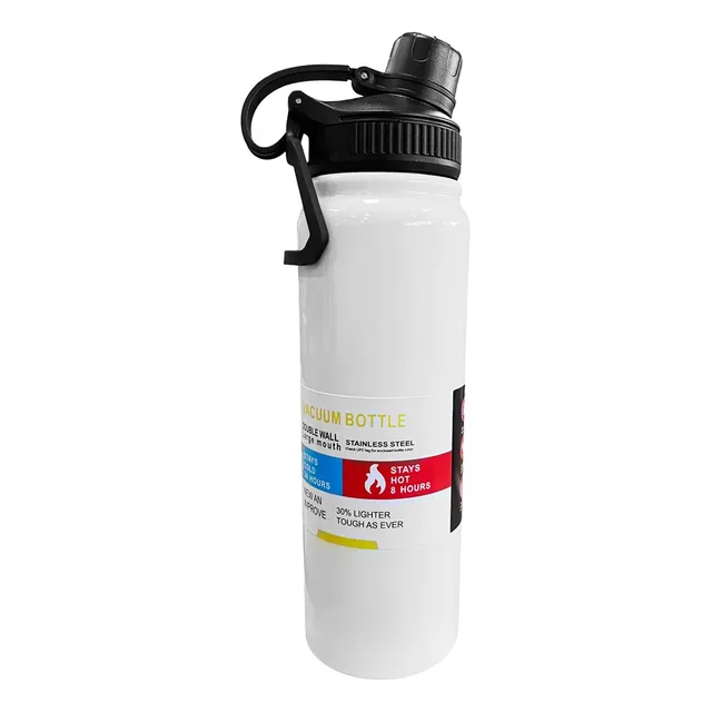 Termo Botella Agua Termica 800ml Acero Inoxidable 2 Tapas