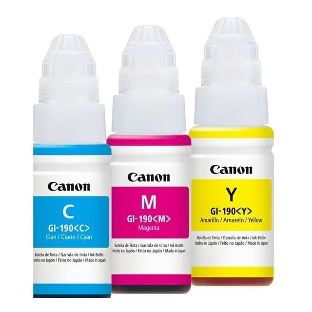 Kit 3 Tintas Originales Pixma Canon 190 Colores Cyan Ye Mag