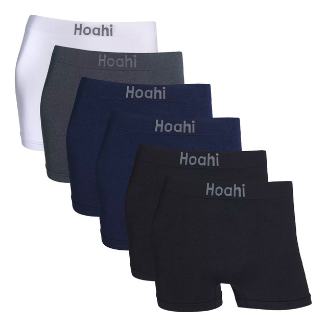 Kit 6 Cuecas Boxer Microfibra Sem Costura Poliamida Hoahi Kit 6 Cuecas Boxer Microfibra Sem Costura Poliamida Hoahi