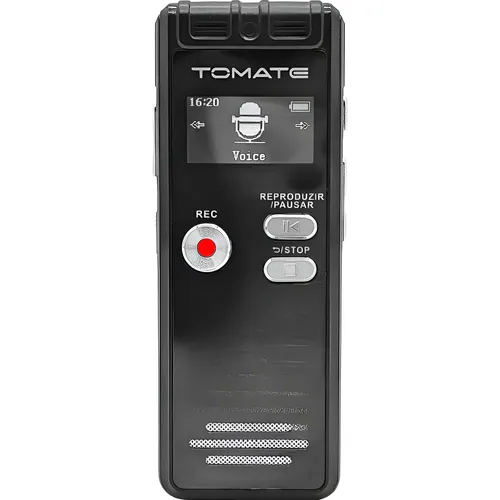 Gravador De Voz Profissional Portátil Digital Tomate 8gb Cor Preto