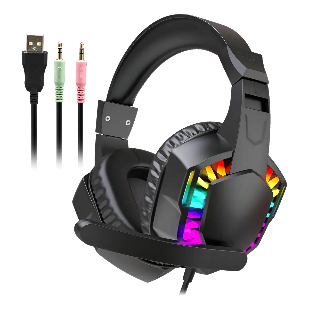 Headset Gamer RGB Led Com Microfone P2 P/ PC PS4 PS5 Xbox Celular Notebook Surround 5.1 Landara — foto 10