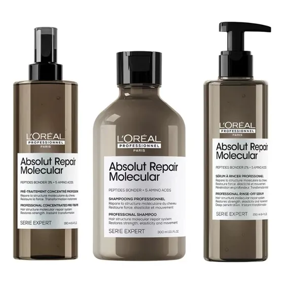 Kit Shampoo + Pretratamiento + Serum Absolut Repair Loreal