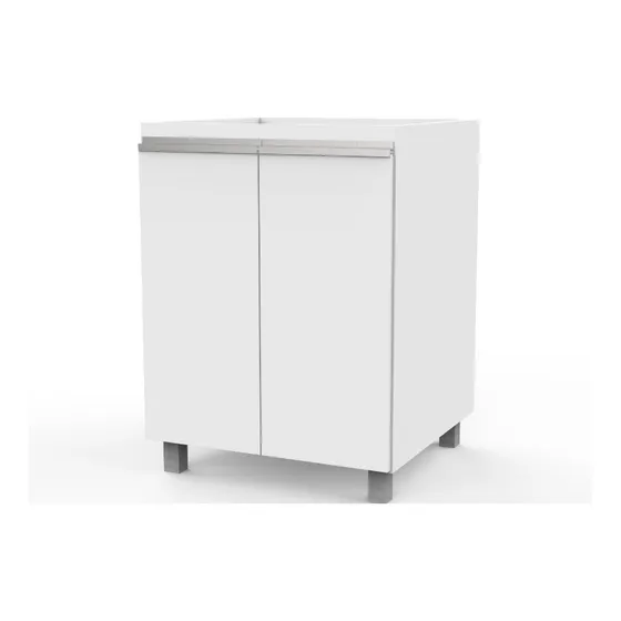 Bajo Mesada 60 Cm Perfil Tirador J Aluminio Melamina Leplac