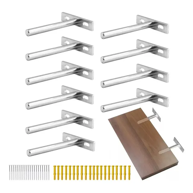 Pack 12 Soporte Escuadra Para Repisa Estante 10 * 1cm