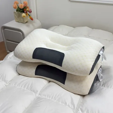 Kit 2 Almofadas Pescoço Ergonômica Massagem Spa 3d Favo Algo Branco