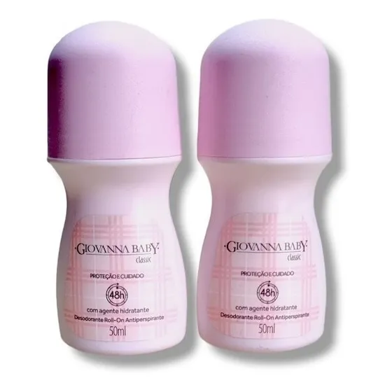 Kit C/2 Desodorante Giovanna Baby Classic Roll-on 50ml Cada