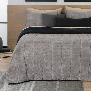 Edredón King Mega Xl Invernal Cobertor Peludo Real Textil Color Café Claro-oxford Diseño De La Tela Liso Edredón King Mega Xl Invernal Cobertor Peludo Real Textil Color Café Claro-oxford Diseño De La Tela Liso