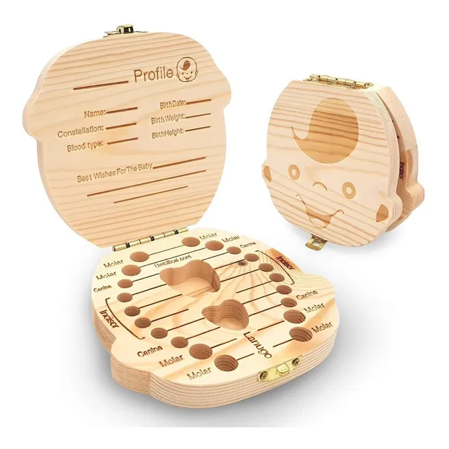 Caja De Madera Guarda Dientes De Leche Raton Perez Porta Oms